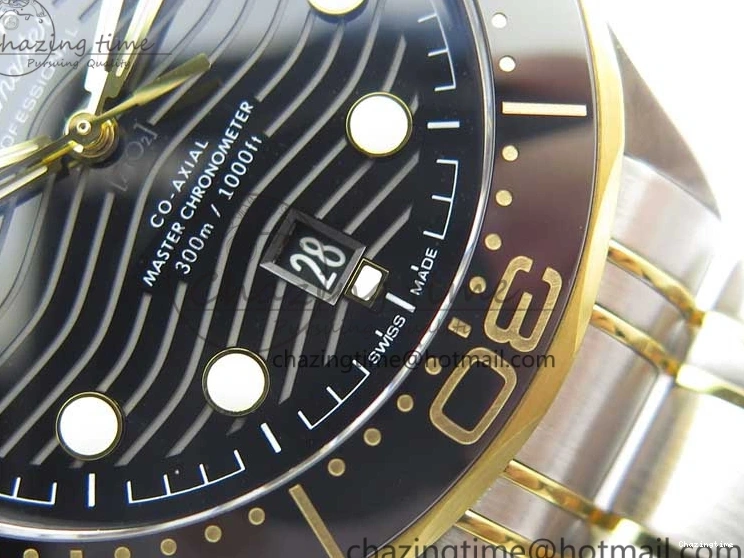 1103 MultiPurpose 2018 Seamaster Diver 300M SS YG VSF 1:1 Best Edition YG Bezel Black Dial on SS YG Bracelet A 7937